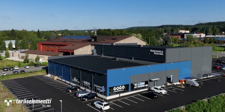 Kangasala Areena Toimitilarakentaminen Teräselementti.